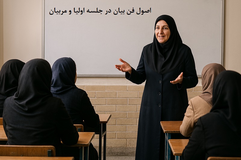 اصول فن بیان معلم و مدیر در جلسه اولیا و مربیان