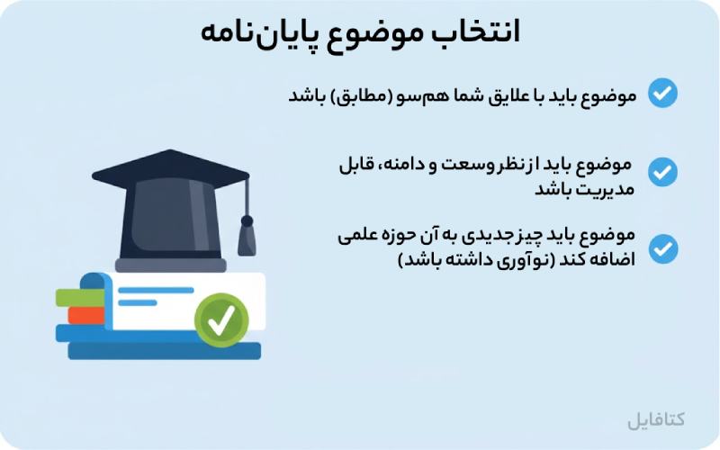 راهنمای کامل انتخاب موضوع پایان نامه کارشناسی مدیریت
